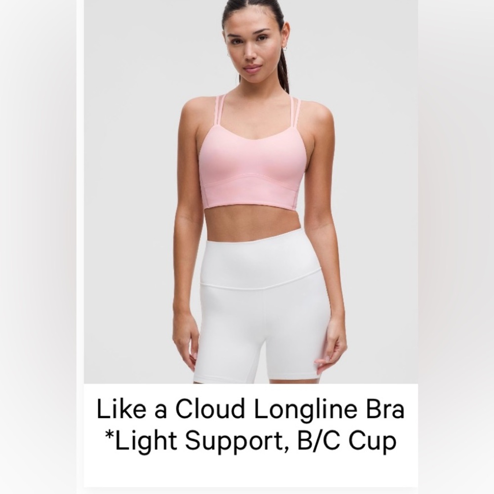 Lululemon like a cloud longline size 10 strawberry milkshake